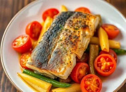 Poisson fumé avec légumes cajuns