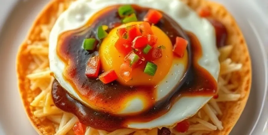 Tostada d'oeuf au mole