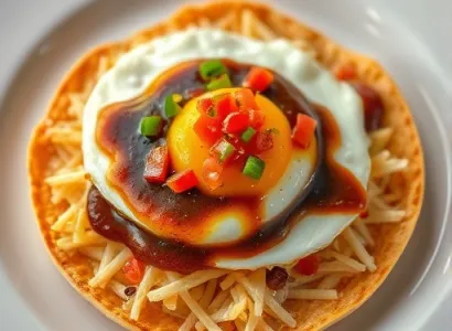 Tostada d'oeuf au mole