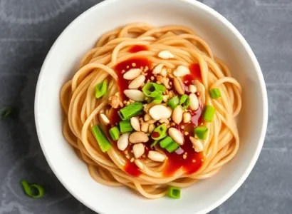 Pâtes au sésame et aux amandes