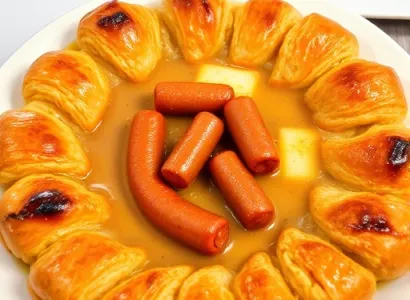 Caserole de saucisses avec gravy