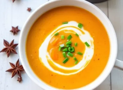 Potage crémeux de carottes à la badiane