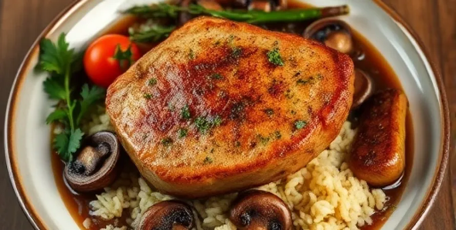 Casseroles de porc aux champignons
