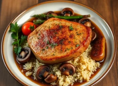 Casseroles de porc aux champignons