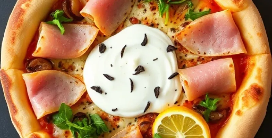 Pizza au citron et jambon