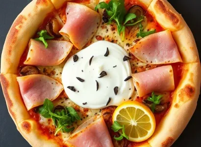 Pizza au citron et jambon