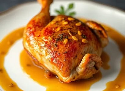 Poulet au coco avec sauce mangue rhum