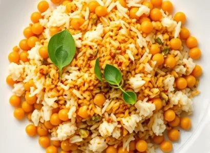 Riz jeera et daal frit