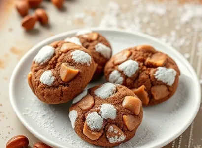 Biscuits au mocha et noix de Grenoble