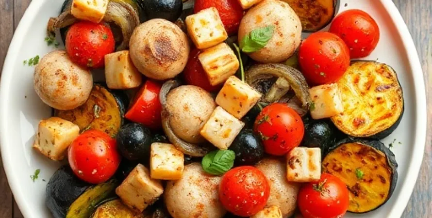 Pâtes aux légumes rôtis