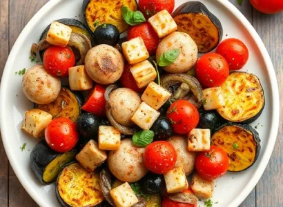 Pâtes aux légumes rôtis