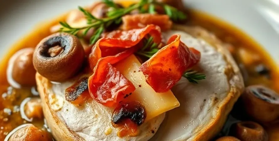 Poulet farcis aux champignons