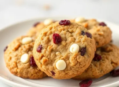 Cookies au Chocolat et Cranberries