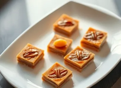Barres de noix de pécan au caramel