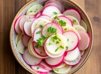 Salade de navets frais