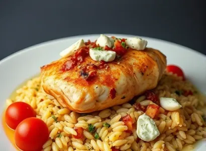 Cuisse de poulet et orzo