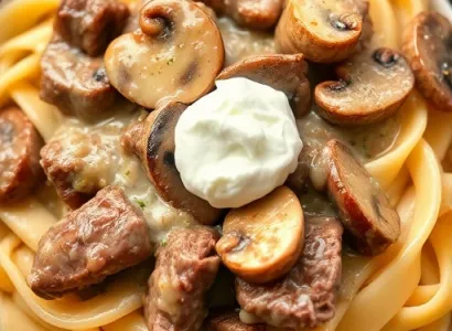 Boeuf Stroganoff cuit lentement