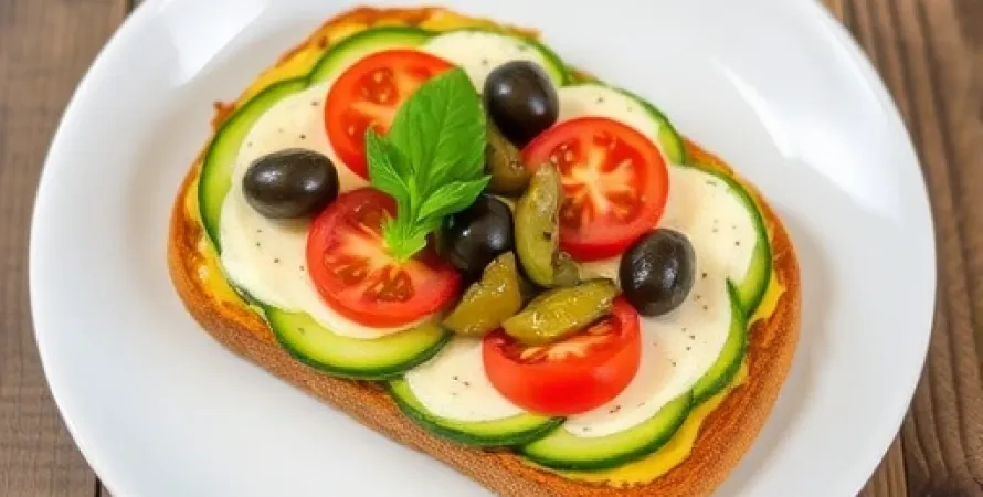Tartine de thon sur courgette