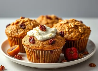 Muffins au gruau d'avoine et fromage à la crème