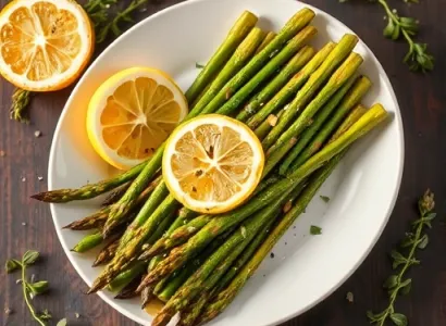 Asperges rôties au citron