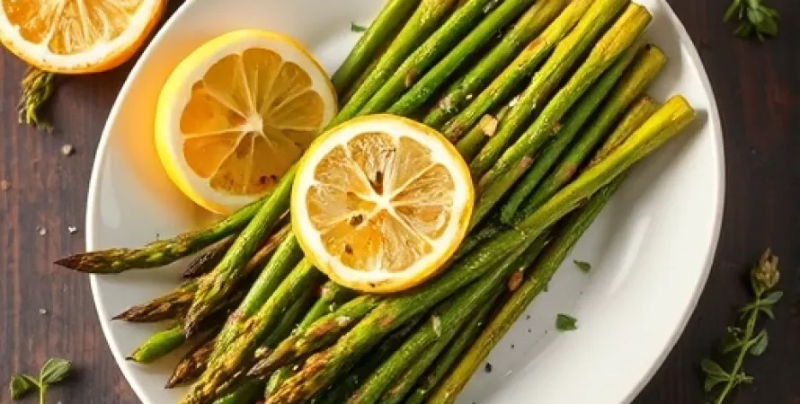 Asperges rôties au citron