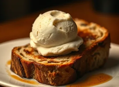 Pain au Cinnamon et Raisin avec Glace