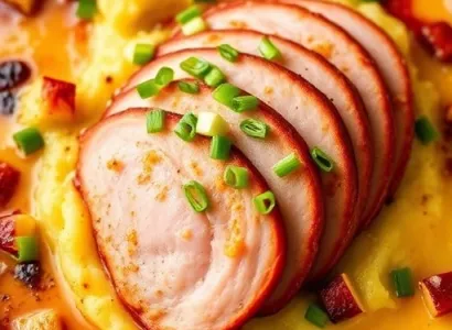 Brunch au jambon et ananas