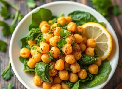 Salade de pois chiches à la coriandre