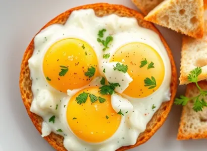 Oeufs au gratin sur toast
