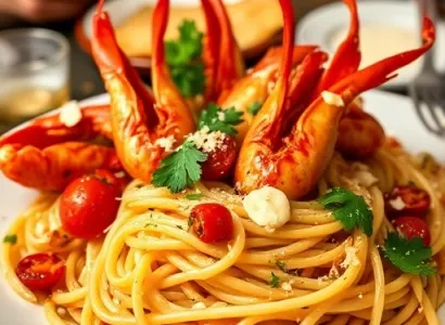 Spaghetti aux queues de crayfish