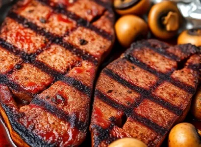 Steaks de cerf grillés
