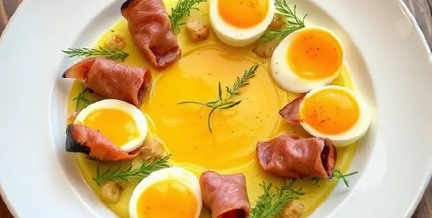Asperges au jambon et oeufs