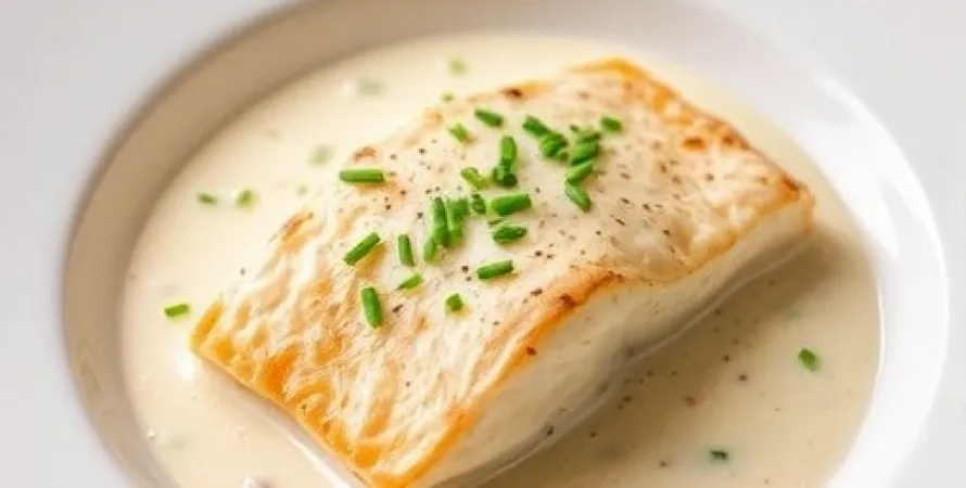 Poisson au ciboulette et à la crème