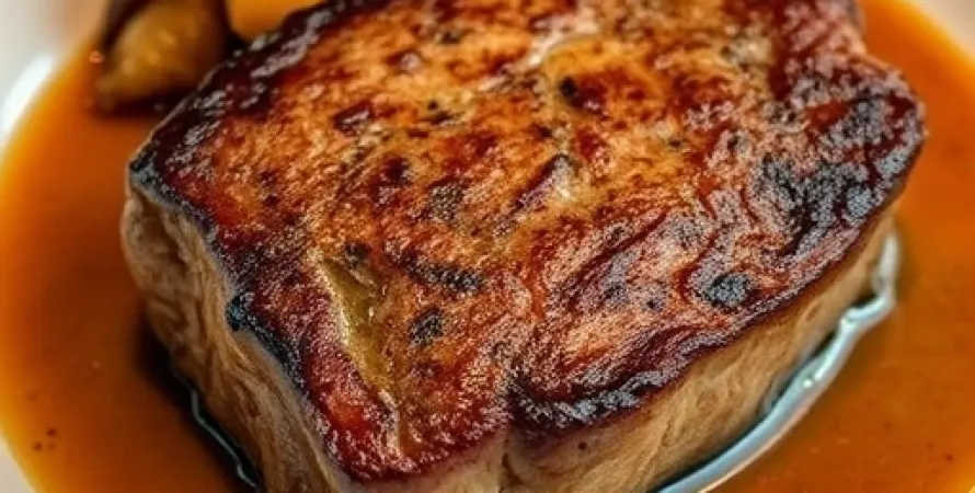 Steak pan-frit et cuit au four