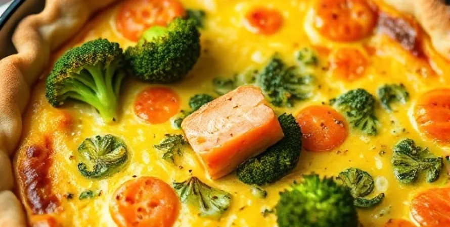 Quiche de Saumon et Brocolis