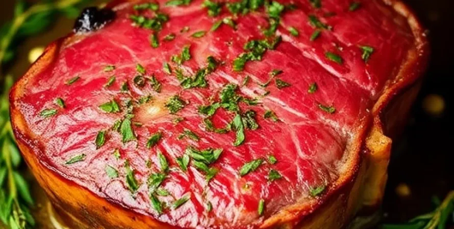 Roti de boeuf à l'herbe