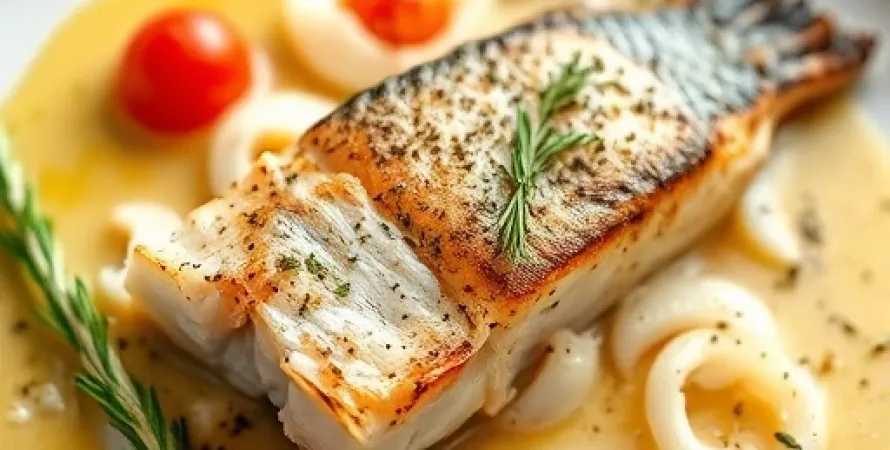 Poisson au sauce crèmeuse de tomate