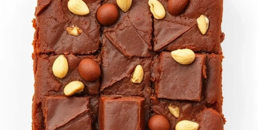 Carrés au chocolat et arachides