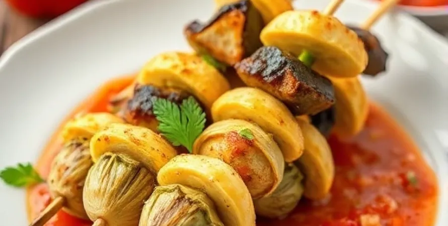 Brochettes d'artichauts