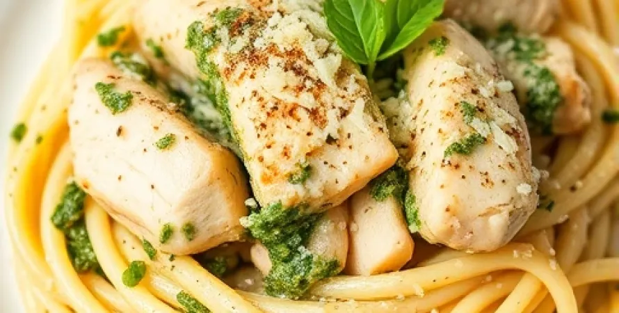 Pâtes au pesto crémeux