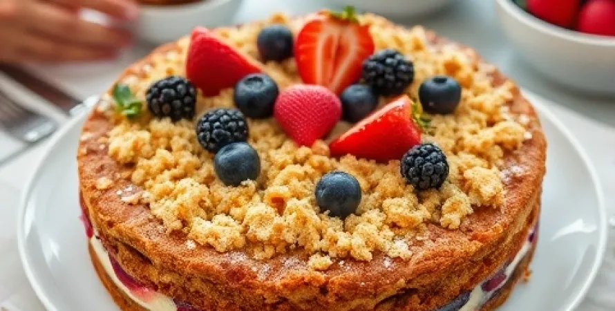 Gâteau aux fruits avec biscuits