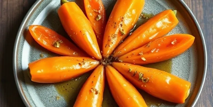 Carottes glacées au miel et moutarde