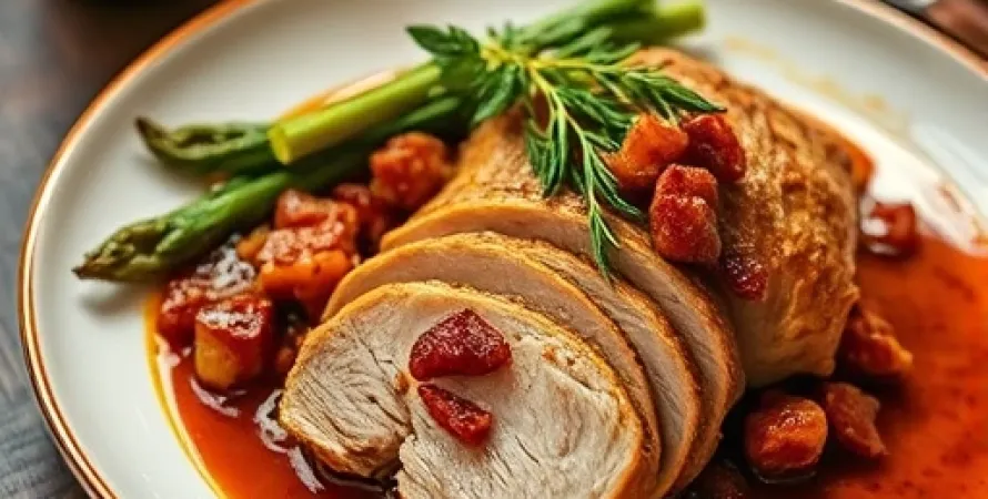 Poulet au beer et spinat