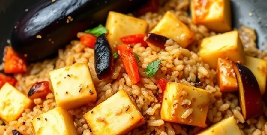Aubergine japonaise au tofu