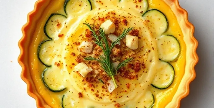 Tarte aux courgettes jaunes