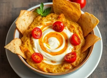 Dip de crème fraîche et tomates