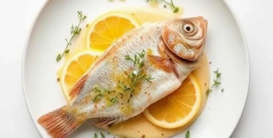 Poisson au four au marinage de moutarde