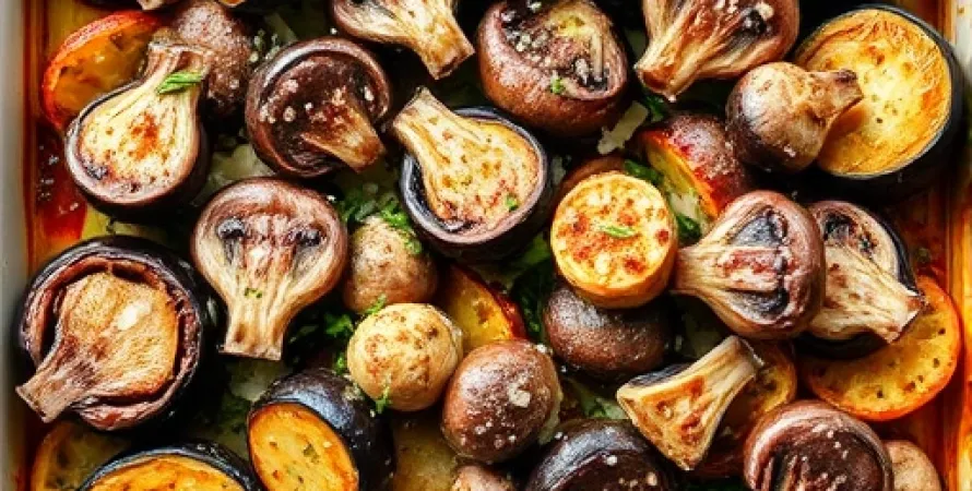 Aubergines Farcies aux Champignons