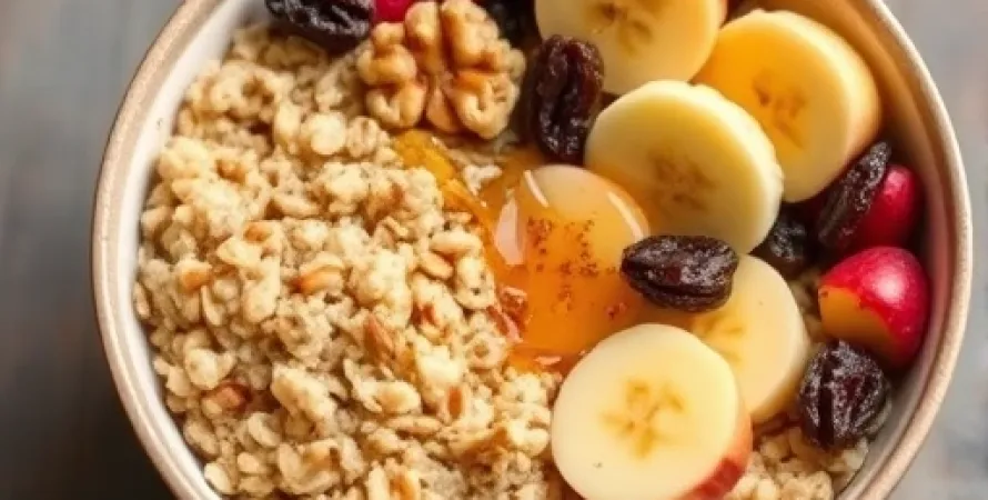 Flocons d'avoine et quinoa chaud