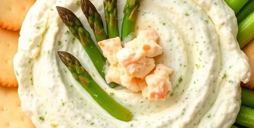 Dip d'asperges au crabe